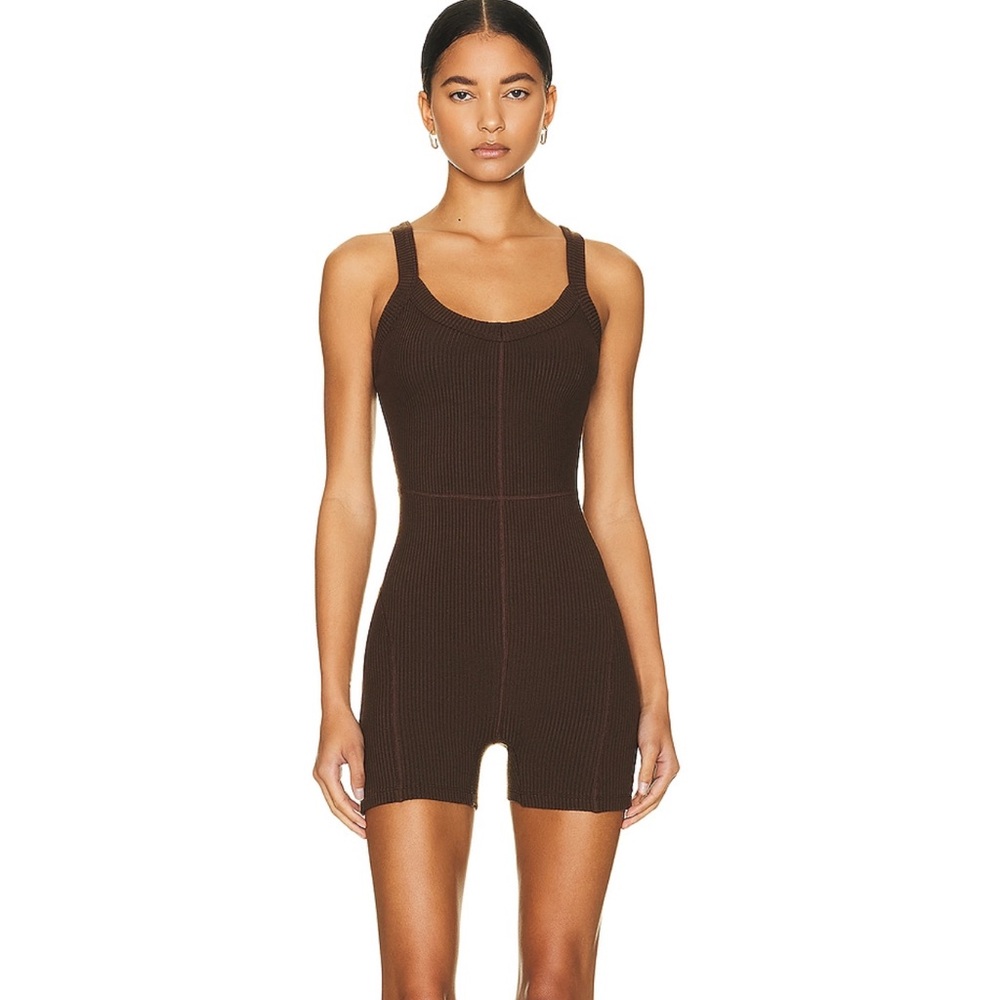 Year of Ours Chocolate Ribbed Shapewear Bodysuit